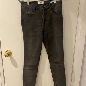 FRAME Le High Skinny Jeans, Size 28, Grey Wash
